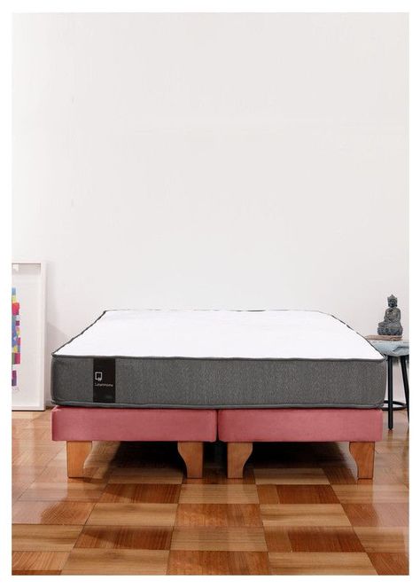 Cama Europea Zen Best Tela Velvet Palo Rosa 2 Plazas-0