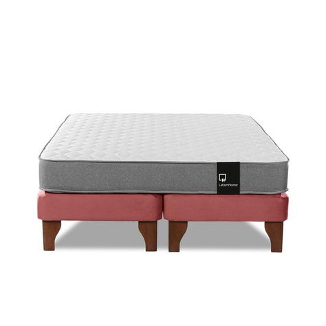 Cama Europea Zen Best Tela Velvet Palo Rosa 2 Plazas-3
