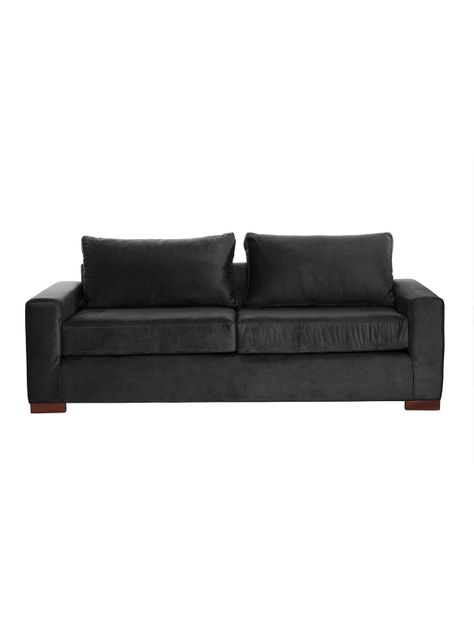 SOFA LIVORNO 3C TELA VELVET NEGRO-0