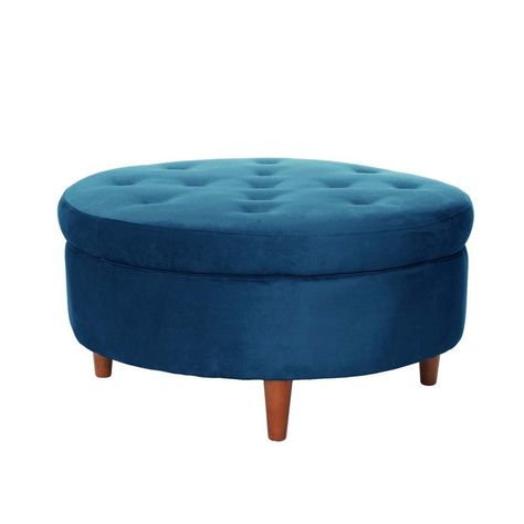Pouf Paris  Tela Velvet Azul Petroleo-0