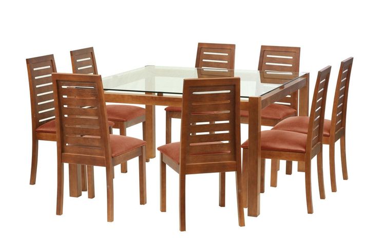 Juego De Comedor Barcelona 1400X1400 S/Tenerife Cuero Tabaco-0