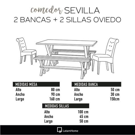 Juego De Comedor Sevilla 2 Sillas Oviedo + 2 Bancas Tela Lino Gris Oscuro-2