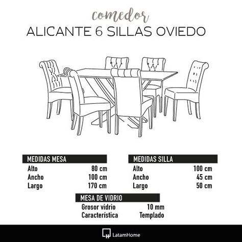 Juego De Comedor Alicante 6 Sillas Oviedo Lino Gris Claro-4