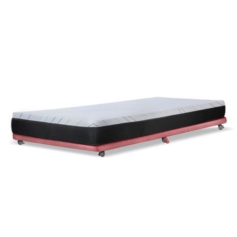 Base Cama Nido 1 Pza 190 Cm + Colchon Zen Pro Tela Palo Rosa-0
