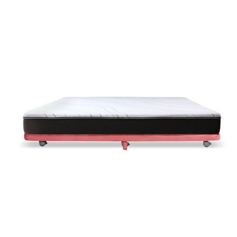 Base Cama Nido 1 Pza 190 Cm + Colchon Zen Pro Tela Palo Rosa-1