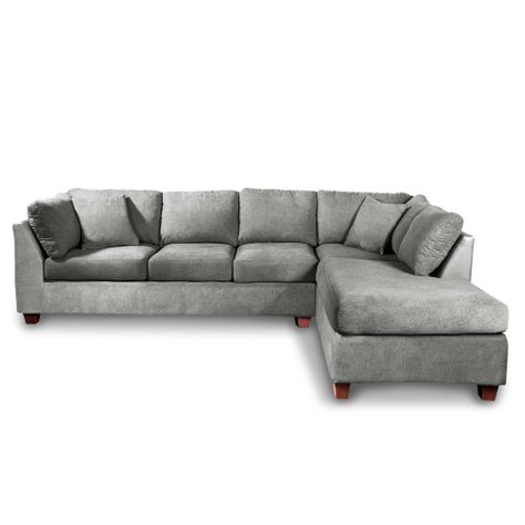 SECCIONAL PADUA DER TELA VELVET GRIS-0