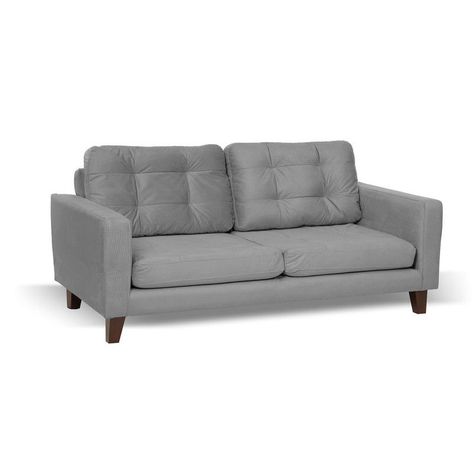 Sofa Napoles 2C Tela  Velvet  Gris-1