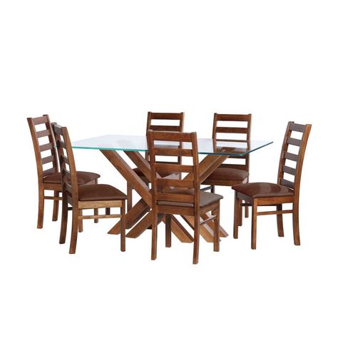 Juego De Comedor Merida 6 Sillas Burgos Cuero Kentucky Cafe Moro-0