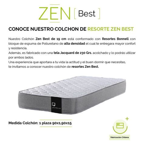 Camarote Triple Zen Palo Rosa + Colchones Best 1 Pza Desmontable Madera-3