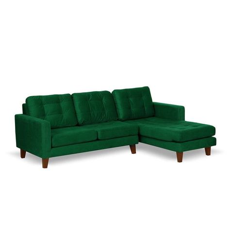 Sofa Chaiselong Der Napoles Tela Velvet  Verde-1