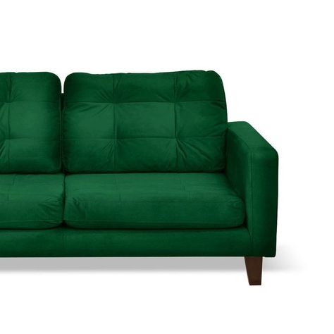 Sofa Chaiselong Der Napoles Tela Velvet  Verde-2