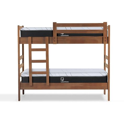 Camarote Zen Top Spring Visco Madera 1 Plaza Desmontable, Incluye 2 Colchones-1