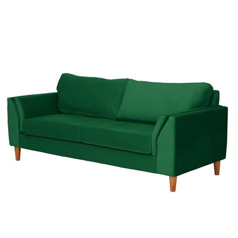 Sofa Milan 3C Con Resortes Pocket Tela Velvet Verde-1