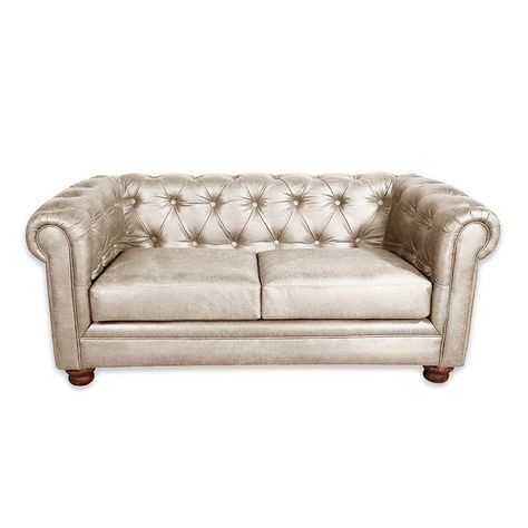 Sofa Florencia 2 Cuerpos Cuero Colorado Beige-1