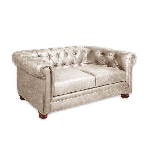 Sofa Florencia 2 Cuerpos Cuero Colorado Beige-2