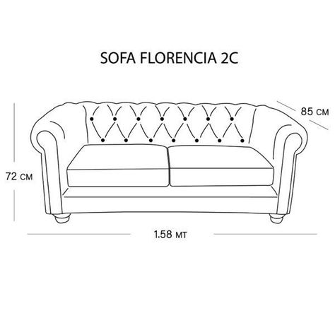 SOFA FLORENCIA 2C TELA VELVET VERDE-3