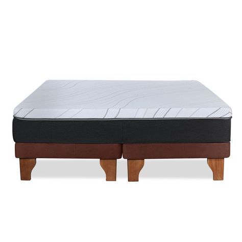 CAMA ZEN TOP SPRING  VISCO TELA CHOCOLATE KING-1
