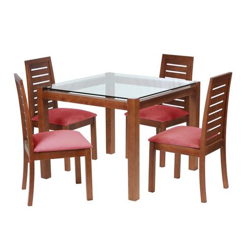 Juego De Comedor Barcelona 1000X1000 S/Tenerife Tela Palo Rosa-0