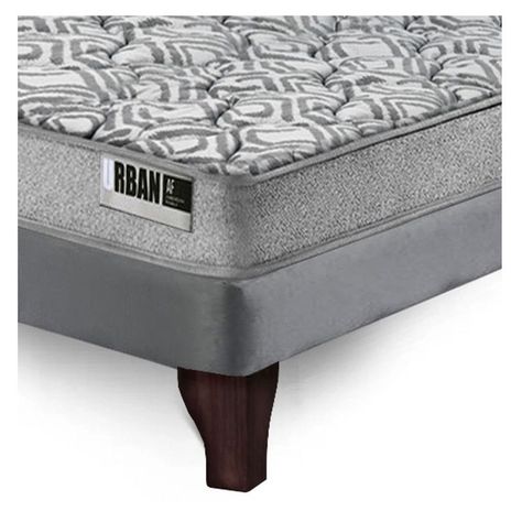 Cama Europea Cannon Zen Urban 2 Plazas Tela Gris-6