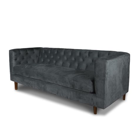 SOFA BRESCIA 3C TELA VELVET VIVIAN GRIS-1
