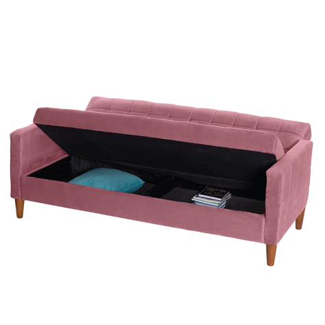 FUTON GENOVA  TELA VELVET PALO ROSA-4