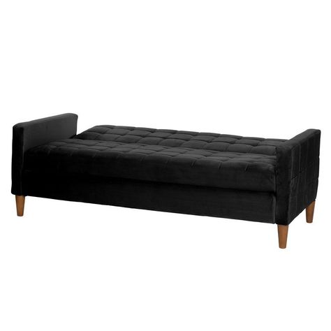 FUTON GENOVA  TELA VELVET NEGRO-3