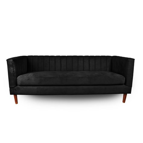 SOFA SORRENTO 3C TELA VELVET VIVIAN NEGRO-0