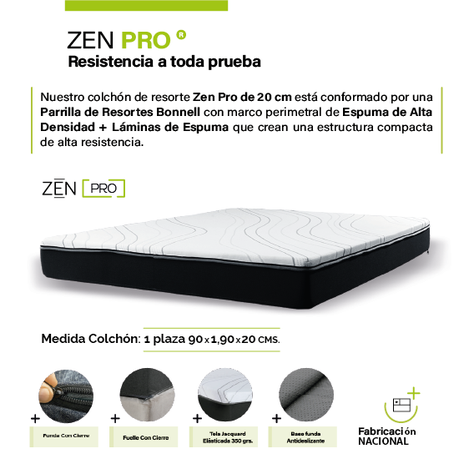 Camarote Triple Zen Gris + Colchones Pro 1 Pza Desmontable Madera-3
