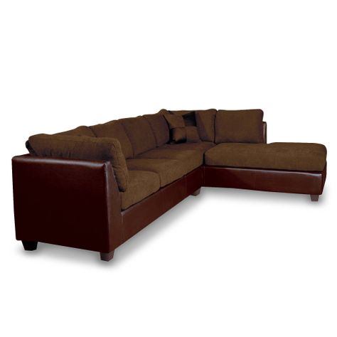 SECCIONAL PADUA DER PU CHOCOLATE/TELA VELVET CHOCOLATE-2