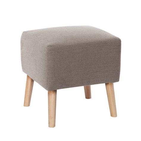 Pouf Burdeos Lino Gris Claro-0