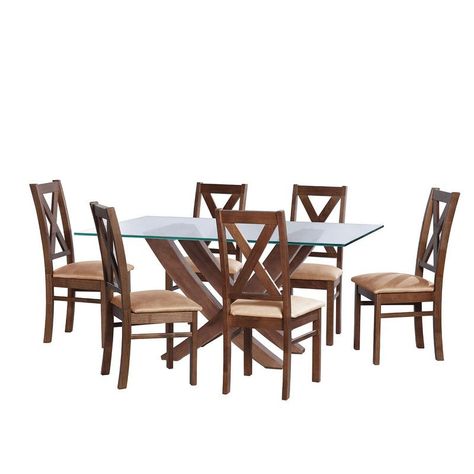 Juego De Comedor Alicante 6 Sillas Segovia  Cuero Kentucky  Beige-0
