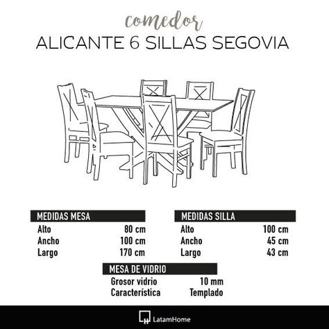 Juego De Comedor Alicante 6 Sillas Segovia  Cuero Kentucky  Beige-4