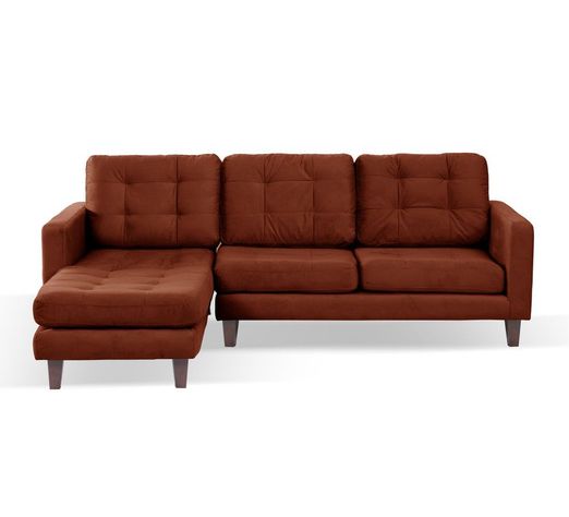 Sofa Chaiselong Izq Napoles Tela  Velvet  Chocolate-0