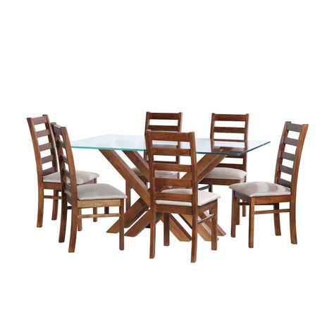 Juego De Comedor Merida 6 Sillas Burgos Cuero Kentucky Gris-0