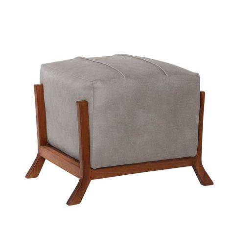 Pouf Marsella  Cuero Kentucky Gris-0