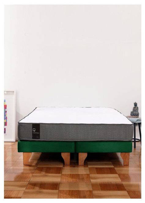 Cama Europea Zen Best Tela Velvet Verde 2 Plazas-0