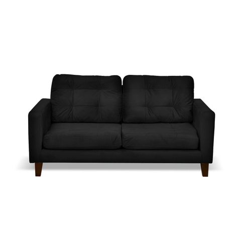 SOFA NAPOLES 2C TELA  VELVET  NEGRO-0