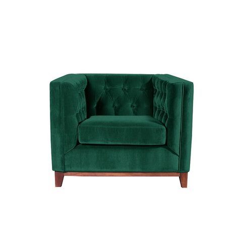 Sofá Roma 1 Cuerpo Capitoné Tela Velvet Verde-0