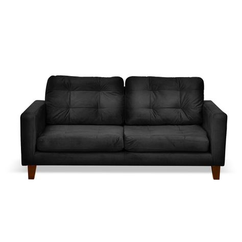 SOFA NAPOLES 3C TELA  VELVET  NEGRO-0