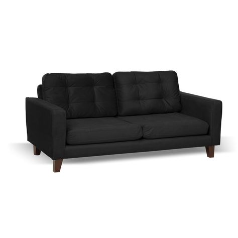 SOFA NAPOLES 3C TELA  VELVET  NEGRO-2