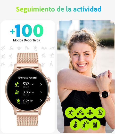 Smartwatch Mujer Sunset Ultra Reloj Inteligente compatible Android-iOS-1