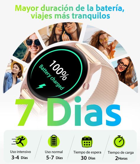 Smartwatch Mujer Sunset Ultra Reloj Inteligente compatible Android-iOS-2