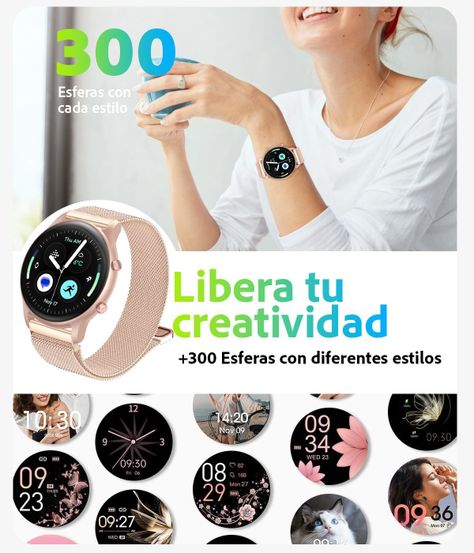 Smartwatch Mujer Sunset Ultra Reloj Inteligente compatible Android-iOS-6
