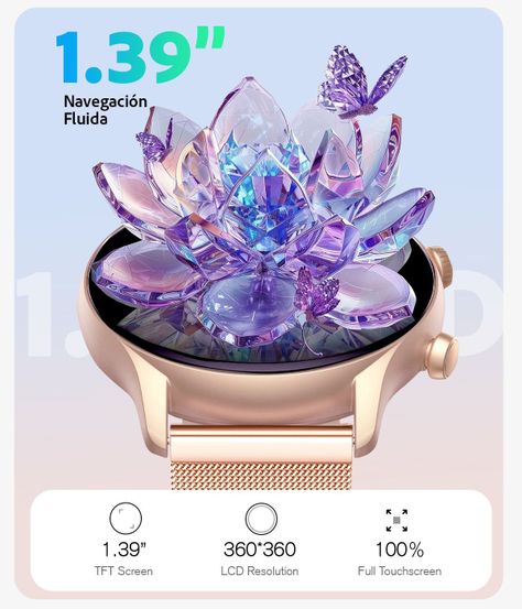 Smartwatch Mujer Sunset Ultra Reloj Inteligente compatible Android-iOS-5