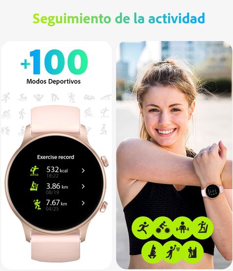 Smartwatch Mujer Sunset Plus Reloj Inteligente compatible Android-iOS-1