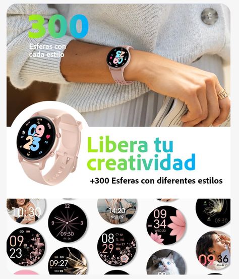 Smartwatch Mujer Sunset Plus Reloj Inteligente compatible Android-iOS-5
