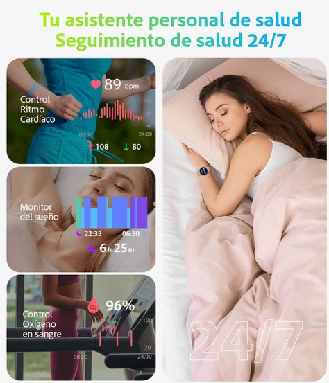 Smartwatch Mujer Sunset Plus Reloj Inteligente compatible Android-iOS-6