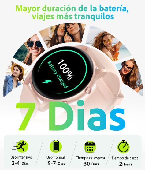 Smartwatch Mujer Sunset Plus Reloj Inteligente compatible Android-iOS-2