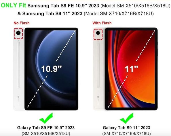 Carcasa Smart + Lámina Para Galaxy Tab S9 Fe 10,9 X510-8