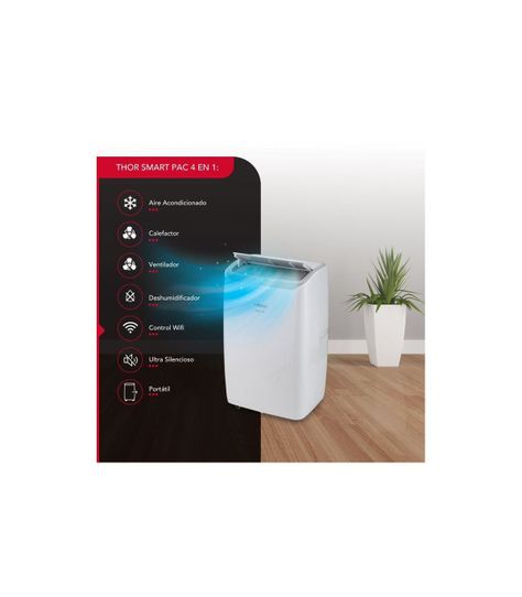 Aire Acondicionado Portatil Frio/Calor Thor Smart Pac 4En1 Wifi 9000 Btu-1